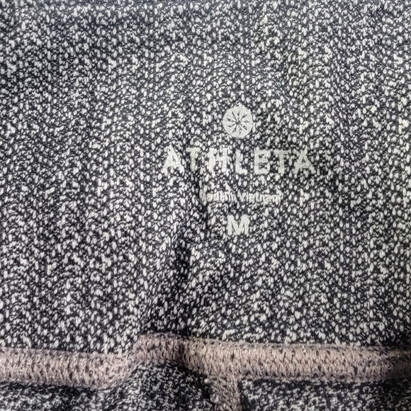 Athleta Gray Pull On Zip Pockets Activewear Capri Leggings Pants Size Medium - Picture 7 of 8